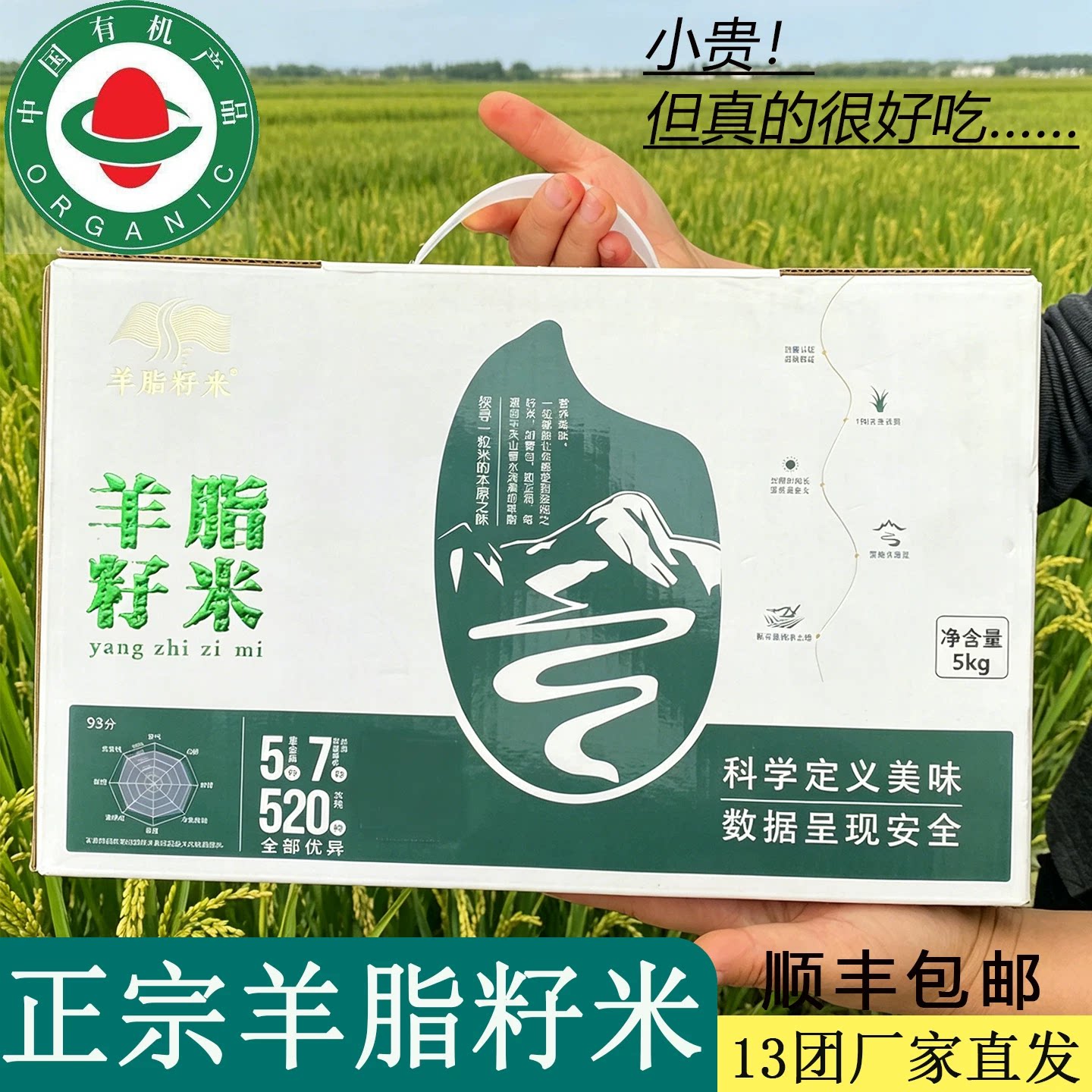兵团特产新疆羊脂籽米真空装胚芽米儿童宝宝辅食旱稻粳米5kg包邮