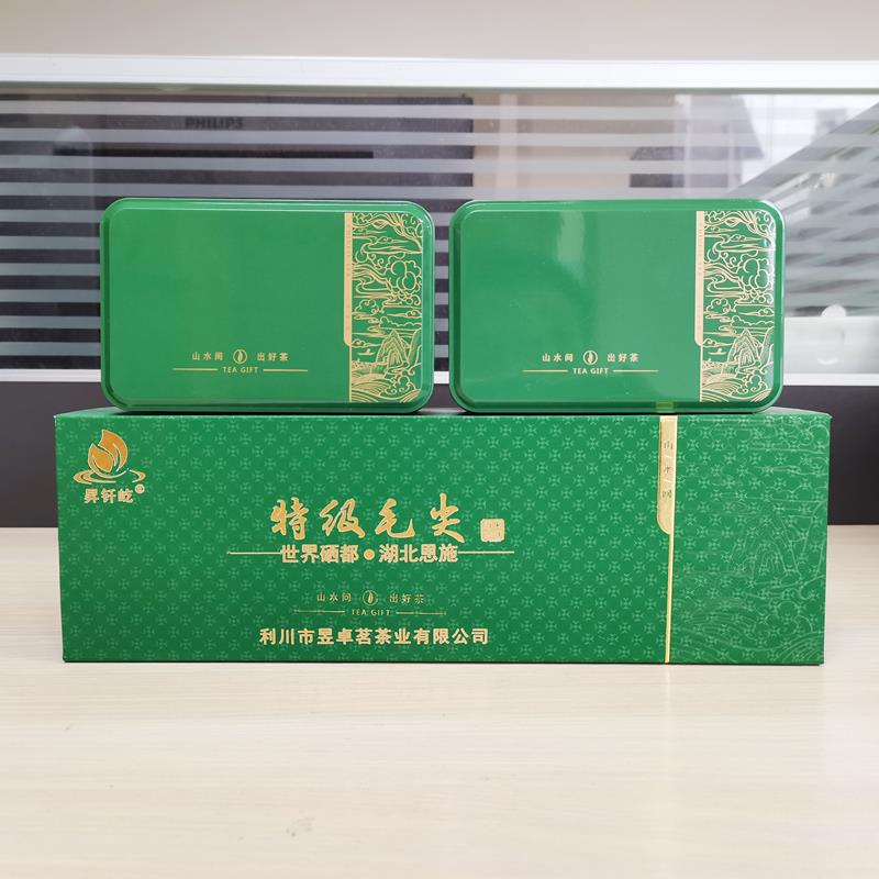 湖北利川绿茶2025年新茶一级毛尖恩施高山鲜嫩特级茶叶礼盒装200g