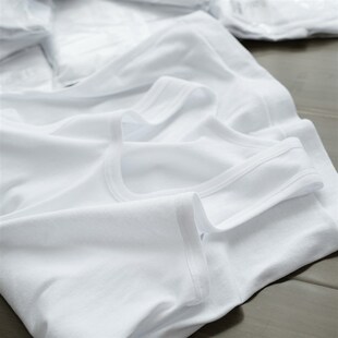 无补 男士纯棉宽肩背心 纯白色外C穿内搭汗衫 圆领上衣 夏款男款