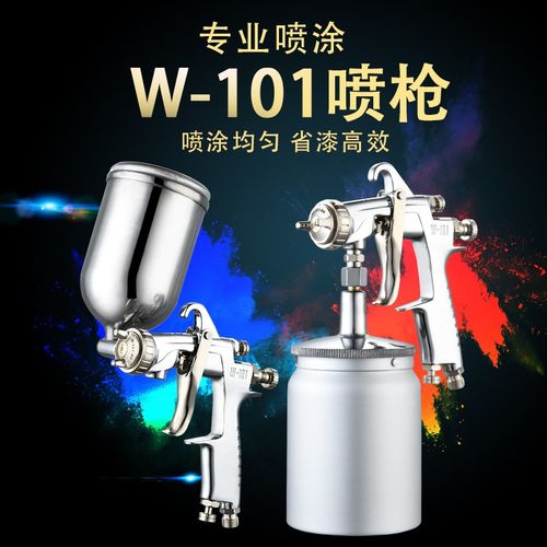 玉豹W101汽车喷漆枪气动钣金家具补漆工具油漆R喷壶涂料喷枪上下