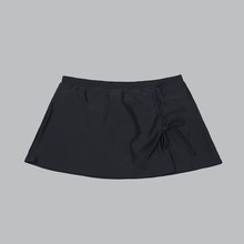 8818外贸女款泳裙黑色抽绳简约百D搭成人温泉半身裙时尚遮肉裙裤