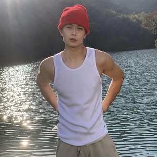 吊带男女 坎肩T恤运动宽松打底汗衫 夏季 百搭纯棉跨栏背m心纯色无袖