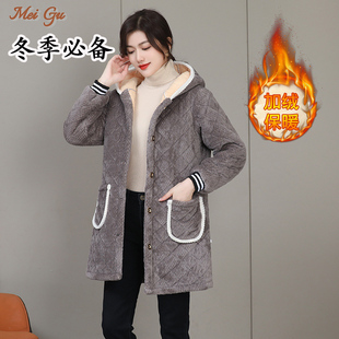 外套耐脏工作服 外穿保暖厨房围裙时尚 罩衣女2024新款 加绒加厚冬季