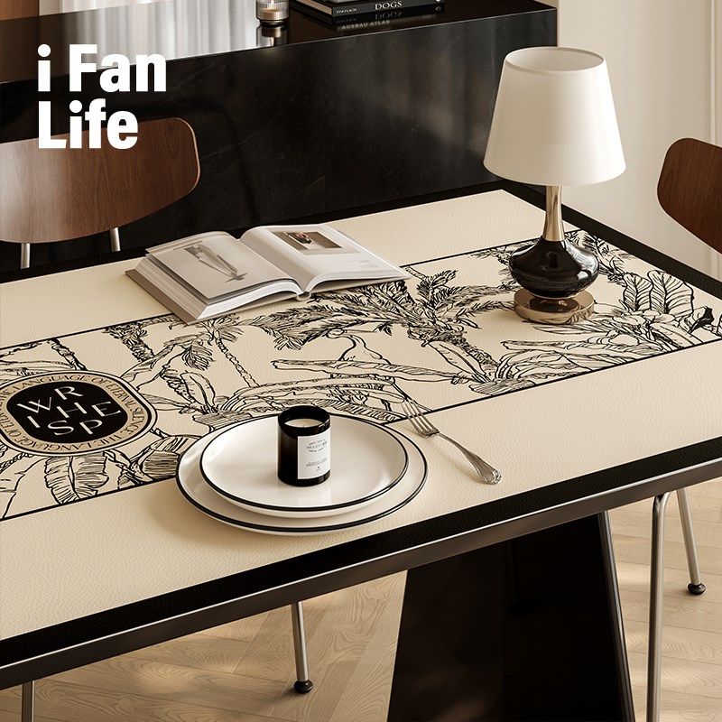 范店蒙特皮革餐桌桌垫免洗防水防油桌布防烫隔热垫茶几桌面保护垫