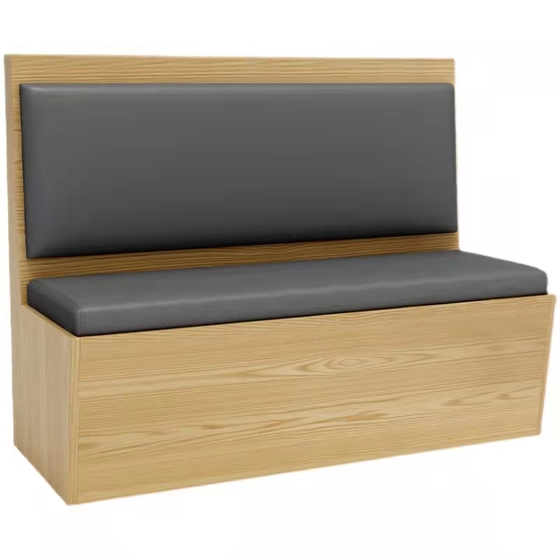 中式圆桌板式西餐咖啡厅卡座沙发火锅店家用实木铁艺休闲桌椅