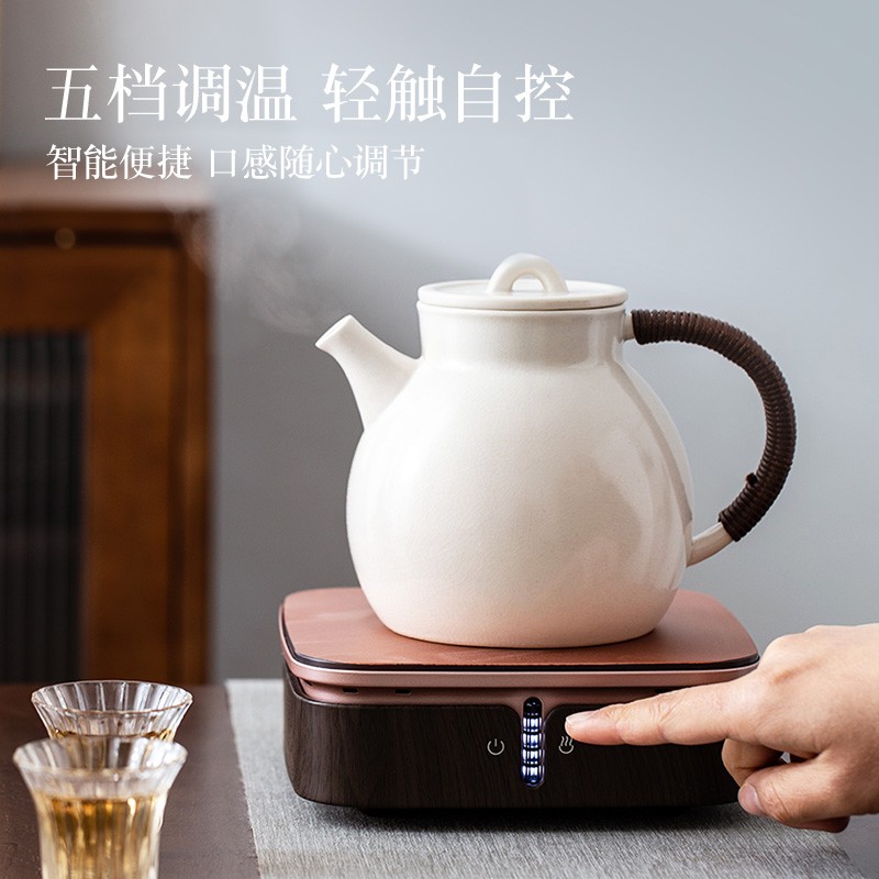 弘龙德茗堂猫眼二代电陶炉蒸茶器小型家用泡功夫茶专用煮茶壶茶炉