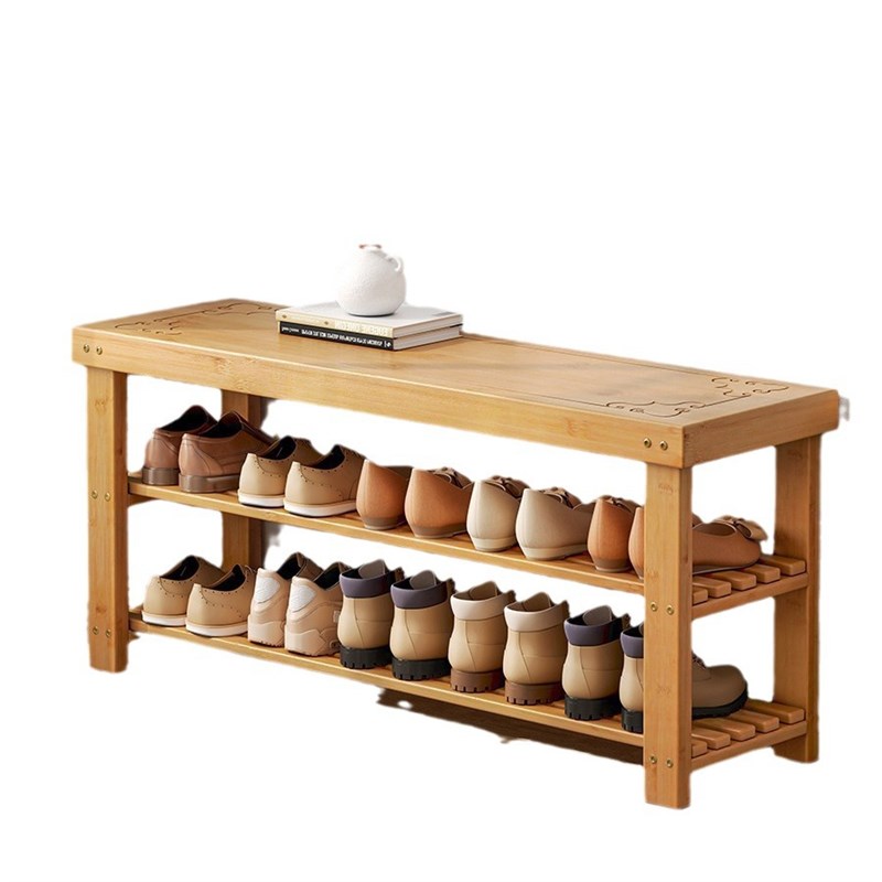 实木换鞋凳家用门口楠竹鞋柜坐凳一体坐入户穿鞋凳进门凳鞋架