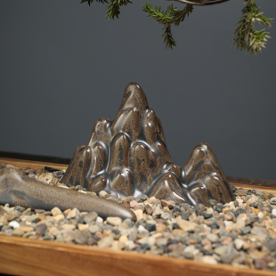 新真树迎客松朵磁悬浮地柏盆景玄关客厅办公室造景装饰