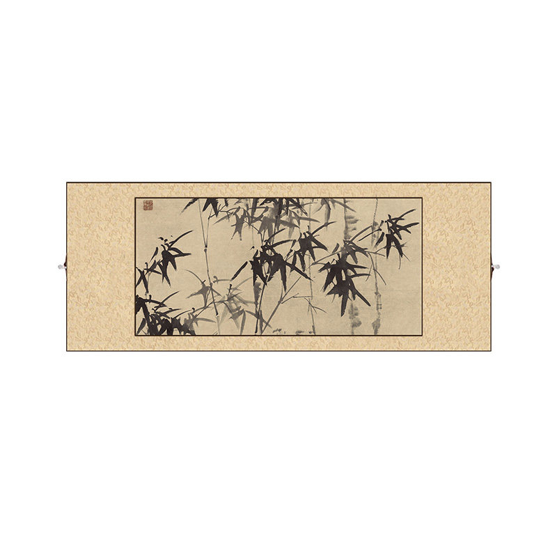 郑板桥竹子图 兰图国画装饰画壁画沙发背景墙玄关横幅卷轴挂画,家居饰品,国画,淘宝优惠券,粉丝福利购,淘宝优惠卷