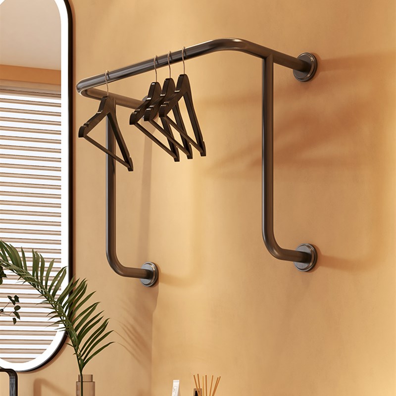 全季酒店挂衣架不锈钢墙上晾衣架定制宾馆民宿浴室挂衣杆小型衣帽