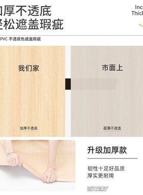 纸桌子膜餐桌防水防油防烫木纹桌桌布自粘仿木家具翻新
