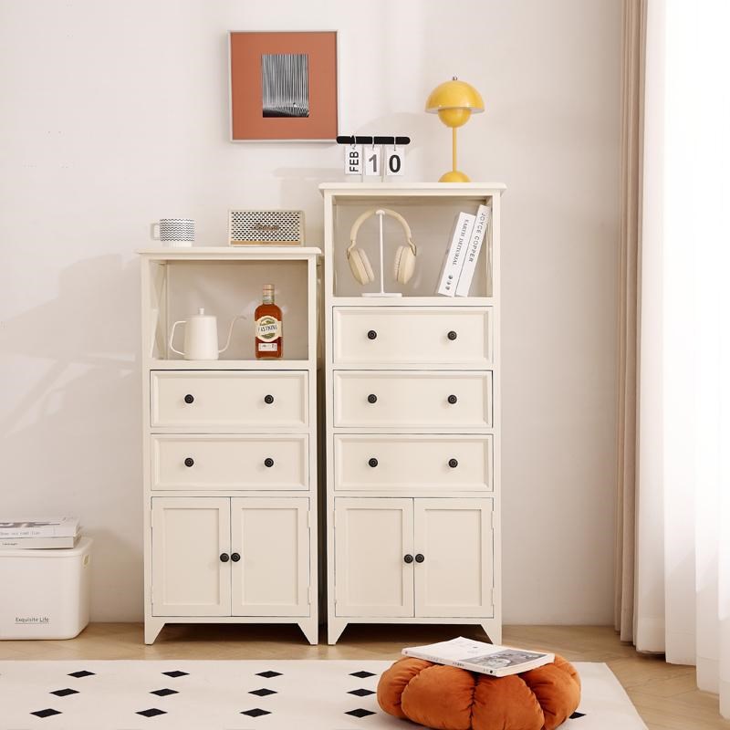 纯实木储物柜小户型斗柜多层带门收纳柜客厅卧室抽屉柜大容量柜子