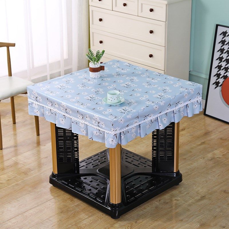 电炉罩桌布防水皮罩防油防尘正方形烤火被罩取暖器桌新款麻将,居家布艺,微波炉罩,淘宝优惠券,粉丝福利购,淘宝优惠卷