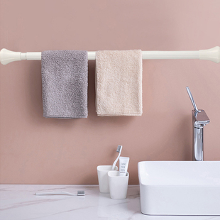 免打孔伸缩杆卫生间浴室浴帘杆装 卧室窗帘撑杆晾衣挂衣直杆