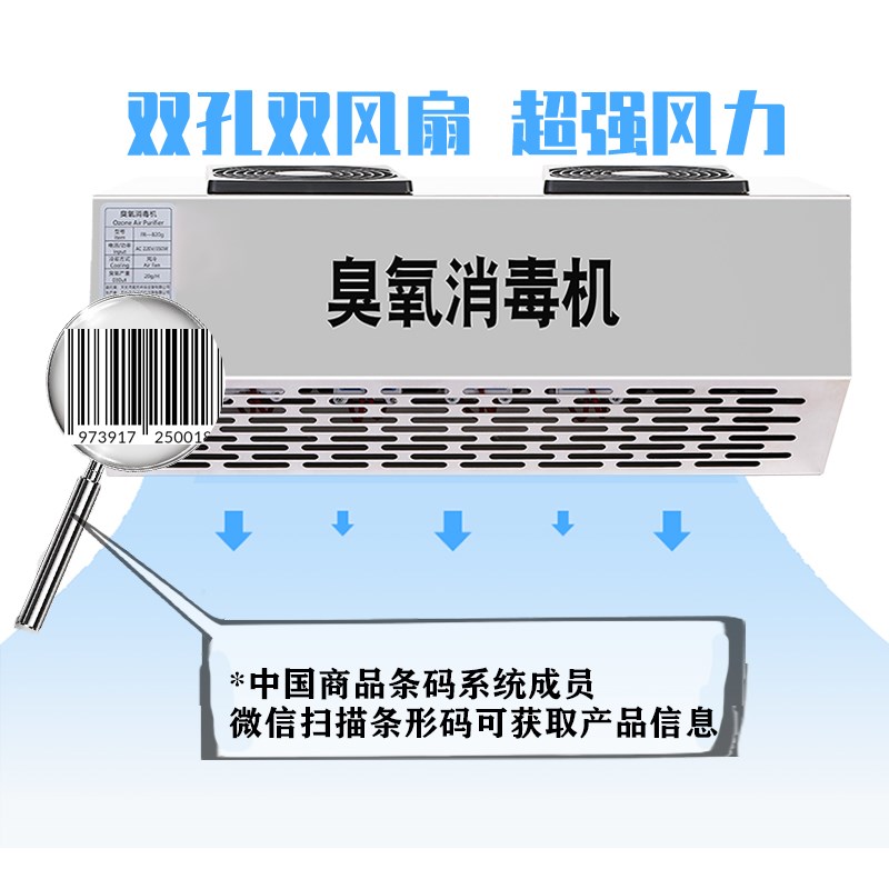 壁挂式臭氧消毒机发生器垃圾房食品厂车间除臭杀菌医用小型高浓度