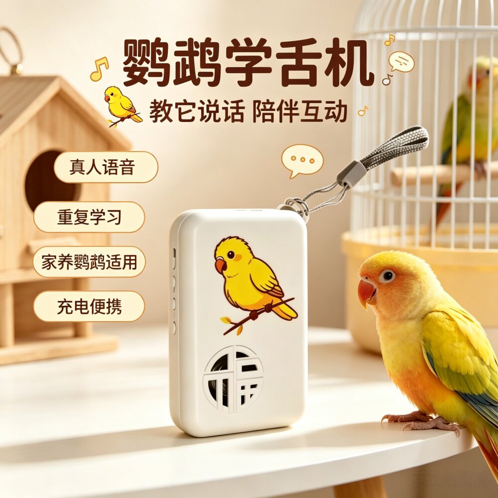 宠帮仕鸟用学习机复读放音教话