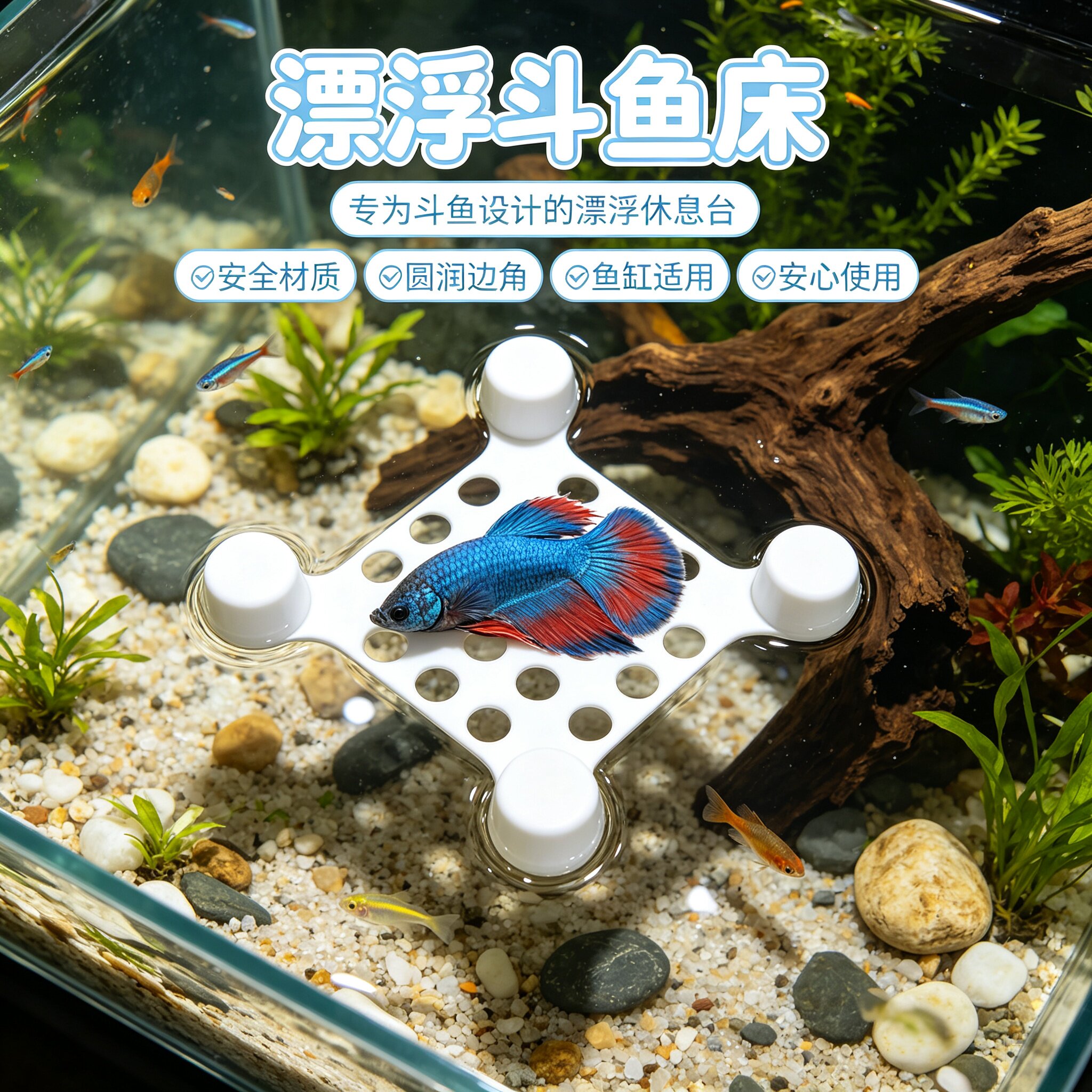 斗鱼悬浮休息床吸盘不伤鱼