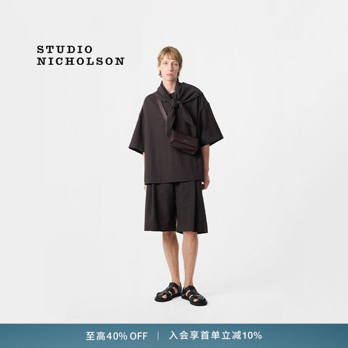 【奢享特惠】STUDIO NICHOLSON男士FOWLD短裤半身裤
