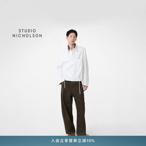 【春夏新品】STUDIO NICHOLSON男士STOWE传统工装风衬衣抽绳衬衫