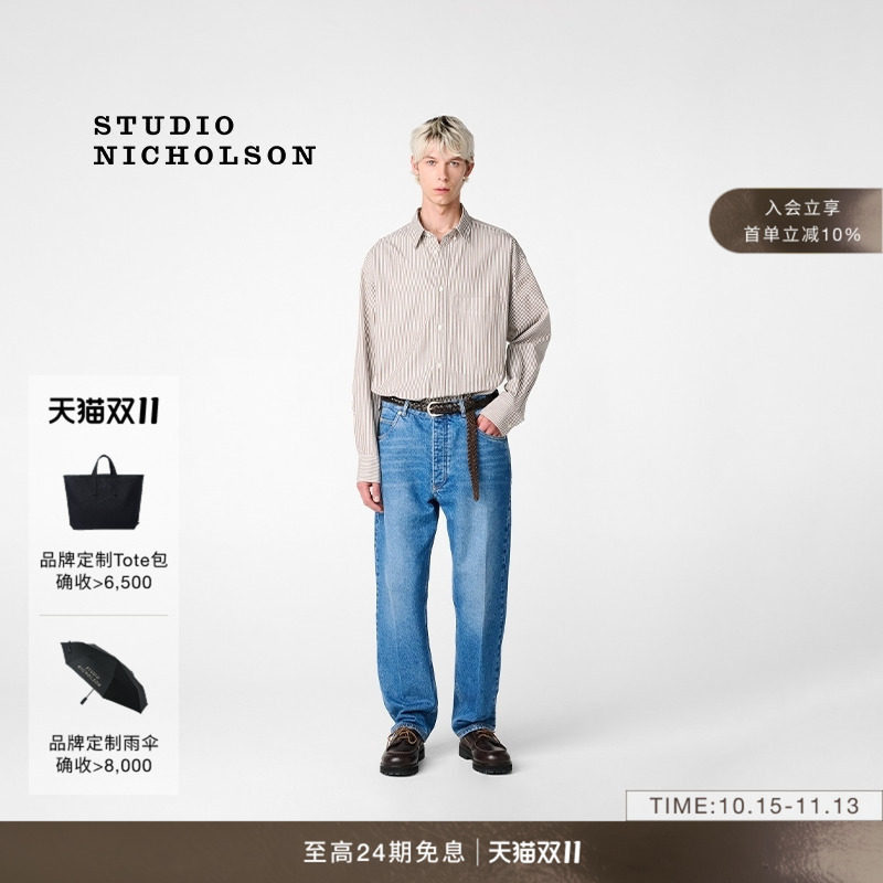 【BEAMS Plus联名】STUDIO NICHOLSON LISA男士棉质衬衫