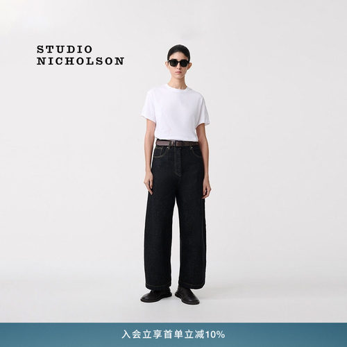 【经典款】STUDIO NICHOLSON女士纯色PERFECT MARINE 短袖T恤