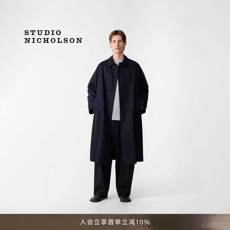 【BEAMS Plus联名】STUDIO NICHOLSON PETER男士风衣棉质长外套图片