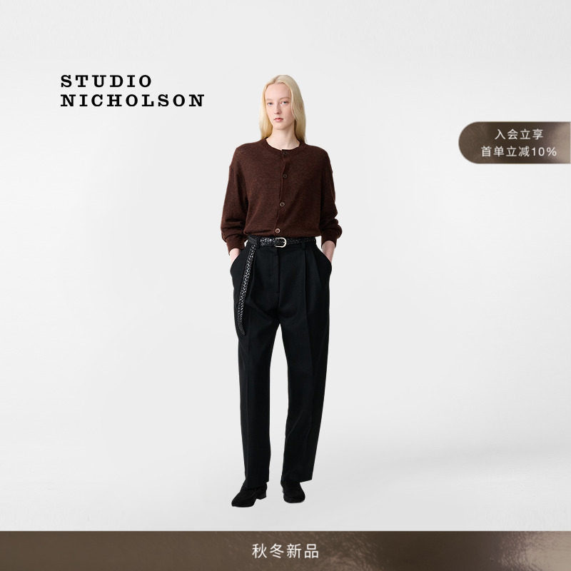 【秋冬新品】STUDIO NICHOLSON男女同款ANDRES修身圆领开衫图片