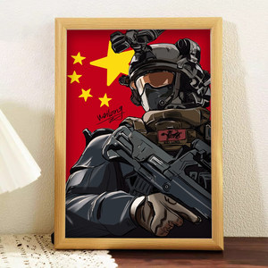 三角洲行动威龙王宇昊相框摆台游戏周边桌面装饰画送朋友生日礼物