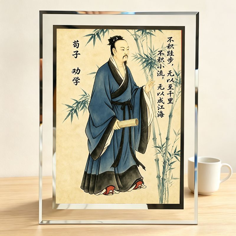 荀子劝学圣贤相框摆台励志