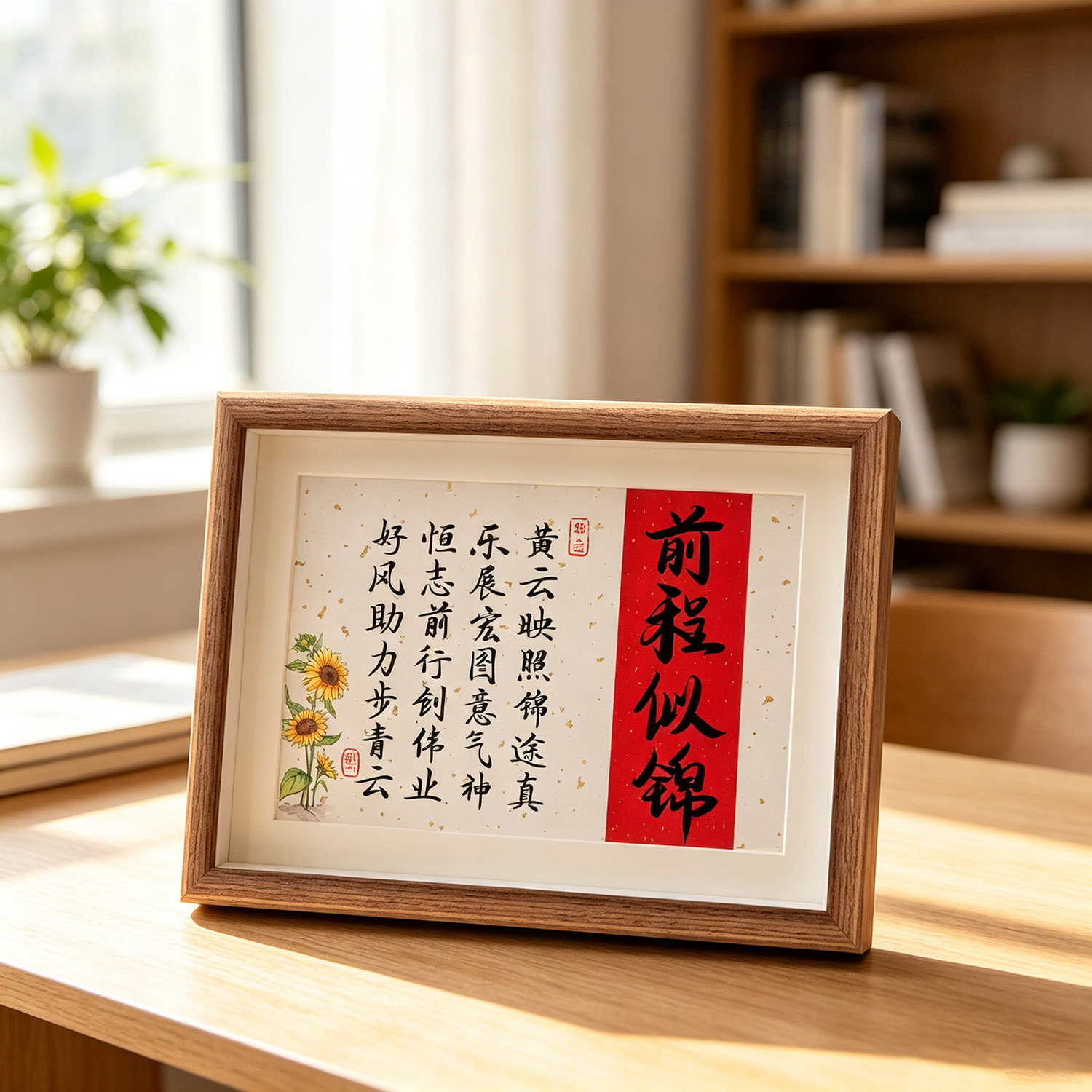 名字藏头诗定制相框生日礼物