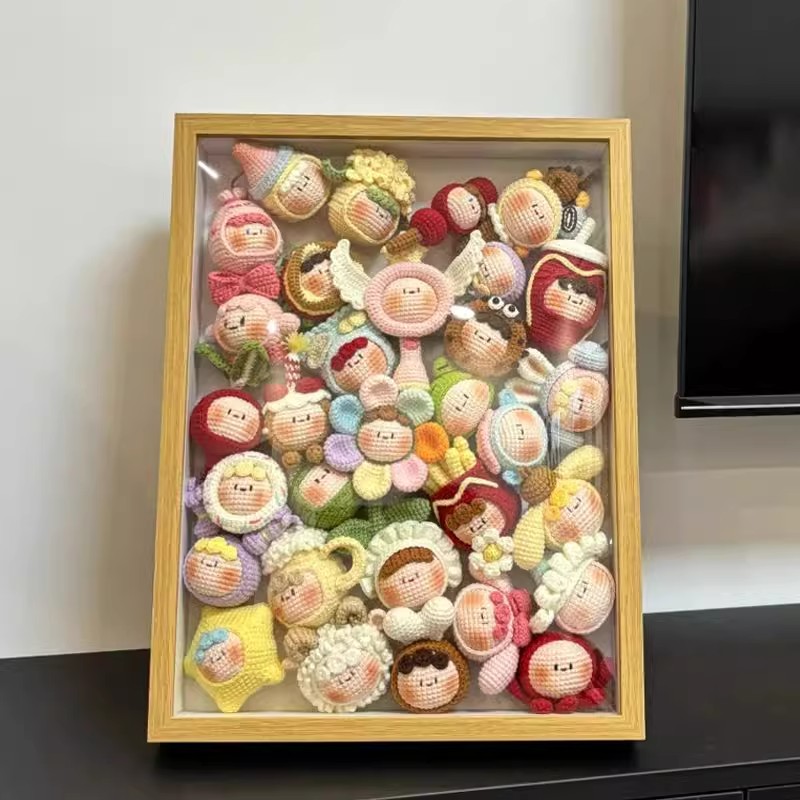 钩织团子收纳创意相框装饰