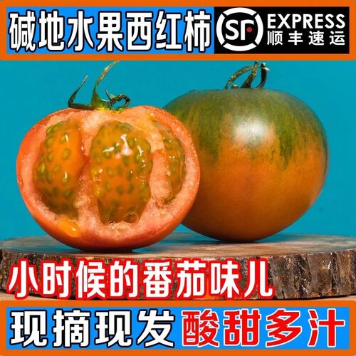 顺丰碱地铁皮草莓柿子盘锦碱地自然熟西红柿营口绿腚鹰爪应季番茄