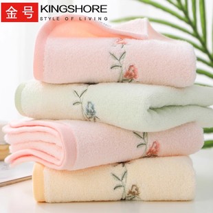 金号无捻纱毛巾纯棉100%全棉柔软吸水不易掉毛吸水面巾洗脸洗澡巾