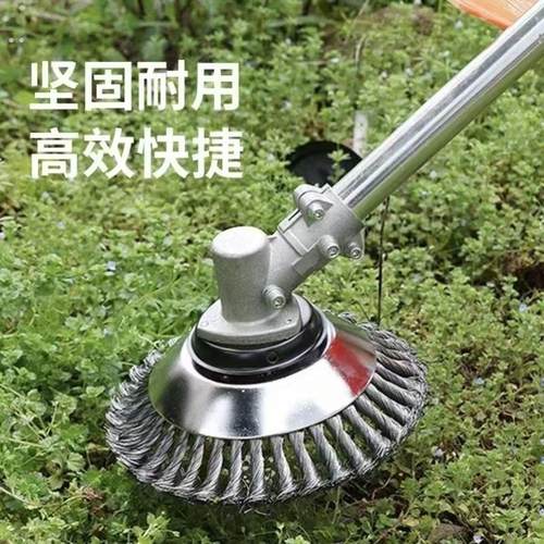 除锈除草扭丝钢丝轮6寸8寸10寸钢丝轮园林通用割草机配件工具