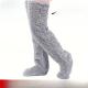 加厚鹅绒腿部保暖护膝袜套孕产妇老人寒腿高长筒地板袜暖脚