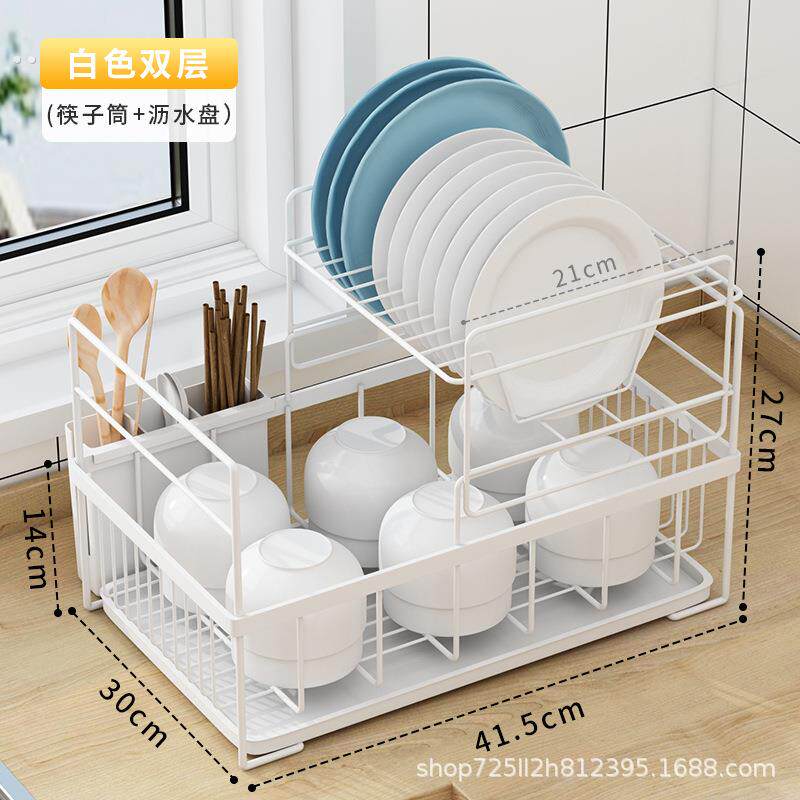 厨房碗碟碗盘沥水架碗筷收纳架台面水槽置物架碗架放碗盘收纳盒子