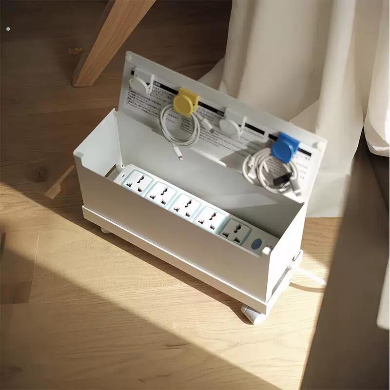 理理线盒数据线电源集理线盒插排桌面遮丑神器理线器电线收纳盒整