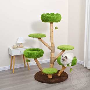 凯瑞郁郁葱葱猫爬架猫抓柱猫树猫屋猫窝猫跳台磨爪攀爬宠物用品