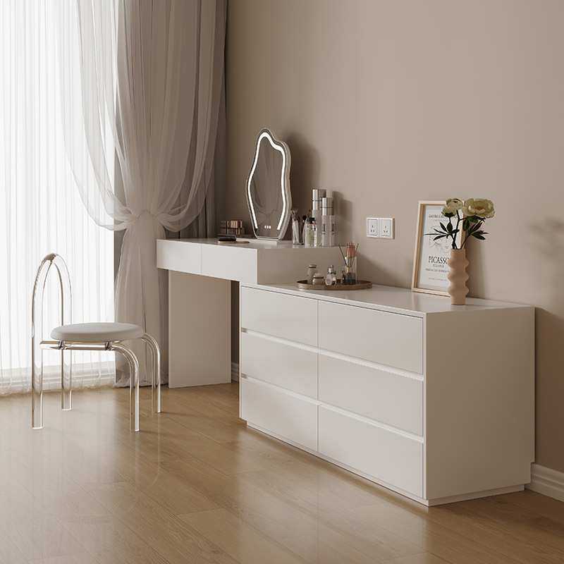 实木梳妆台斗柜一体奶油风伸缩化妆桌现代简约卧室床尾收纳柜烤漆,鲜花速递/花卉仿真/绿植园艺,割草机/草坪机,淘宝优惠券,粉丝福利购,淘宝优惠卷