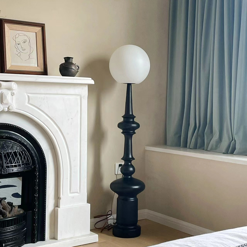 罗马柱复古风象棋造型落地灯酒店展厅客厅卧室书房设计师艺术地埋