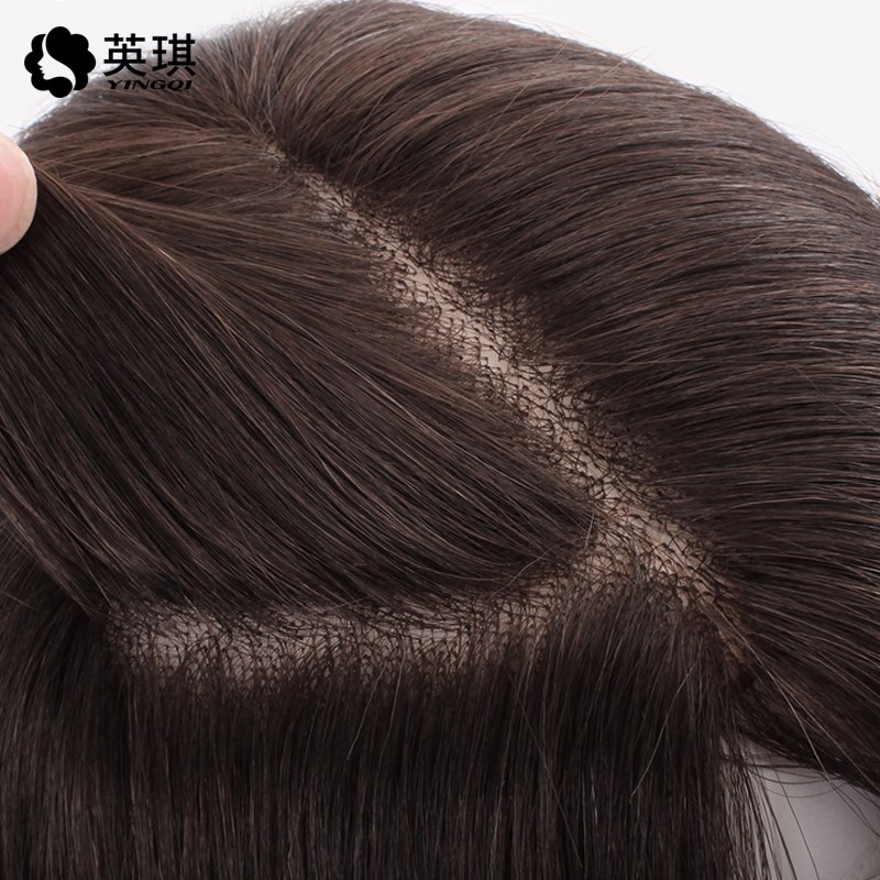 英琪假发女空气刘海层次锁骨发初恋发型中长发修脸自然全真发头套