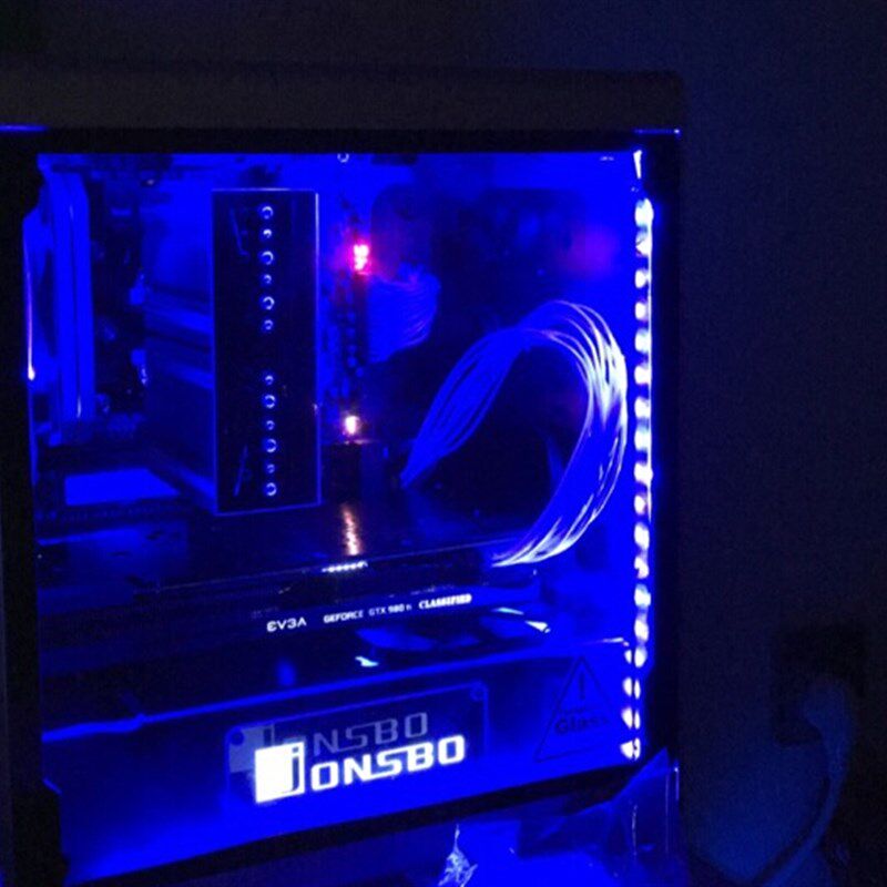 大4P接口黑板灯条LED 电脑机箱LED灯带 水冷光污染红绿蓝七彩呼吸