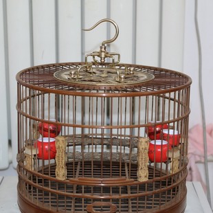 老竹柳莺文鸟皮料抛光抽屉鸟笼精品笼绣眼黄雀芙蓉靛颏玉鸟文鸟