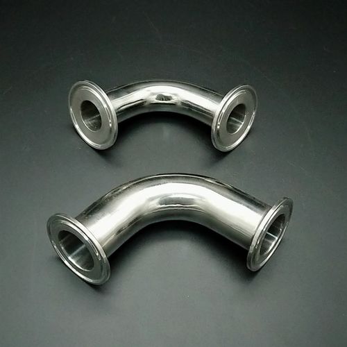 304不锈钢快装90度弯头 卫生级卡箍式卡盘法兰卡扣直角弯连接件