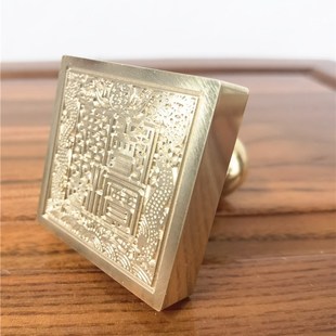 佛印章铜印双龙佛法僧宝印佛印佛法僧三宝印黄铜印定制铜印章