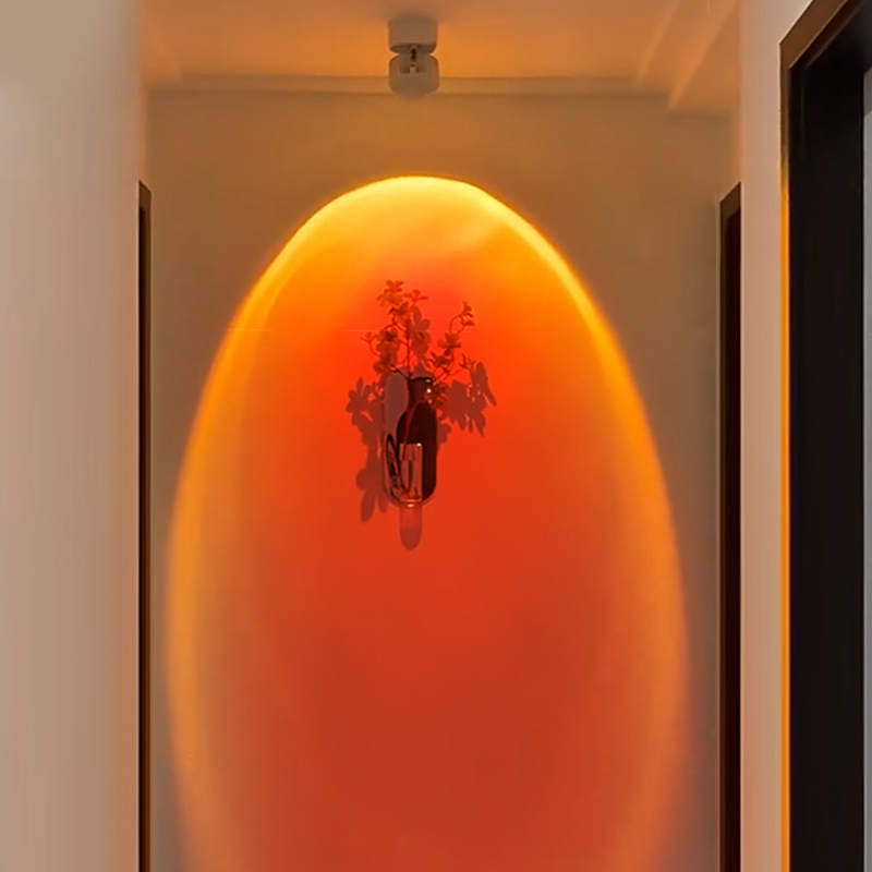 粤高 落日轨道灯网红夕阳灯氛围拍照射灯家用背景墙玄关店铺商用