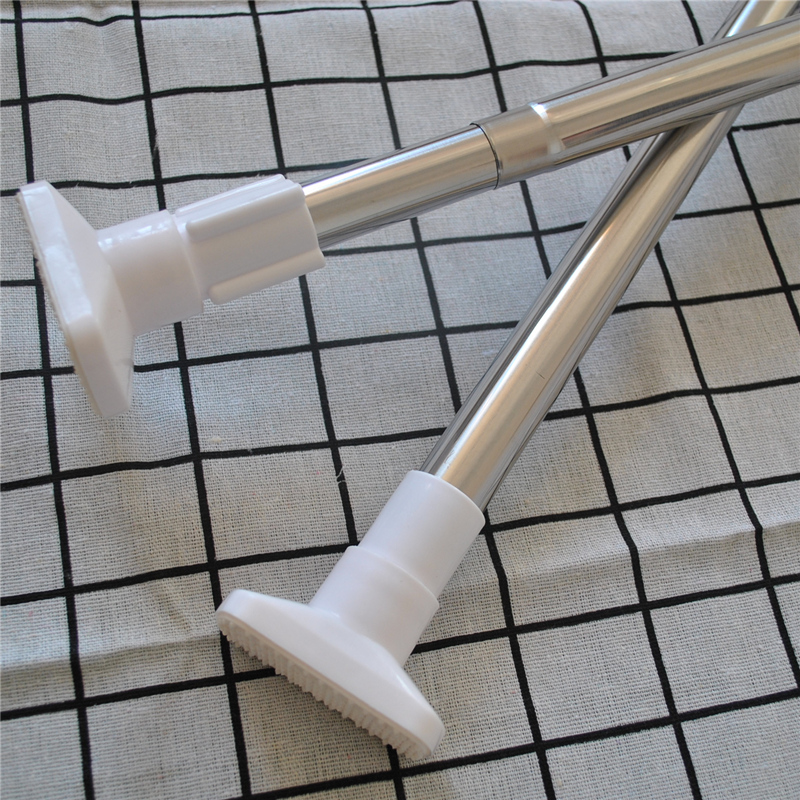 免打孔窗帘杆阳台晾衣杆不锈钢伸缩杆衣柜撑杆直杆型卫生间浴帘杆