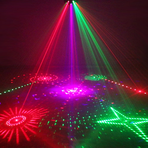 led光束图案激光灯舞台灯光酒吧ktv闪光灯镭射激光灯七彩灯蹦迪灯