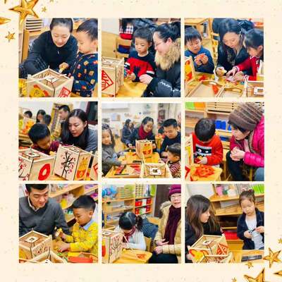 中秋节国庆宫灯diy灯笼制作手工材料包手绘手提led传统花灯幼儿园