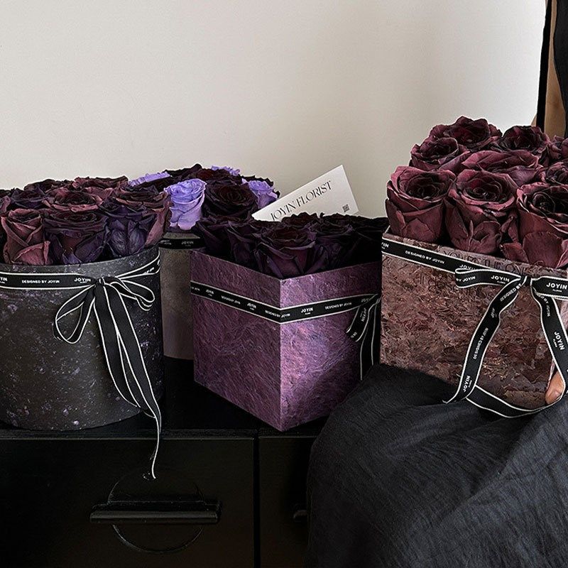 鲜花礼盒桶乌梅紫酱系列方形鲜花抱抱桶花店插花桶包装盒套二方盒,鲜花速递/花卉仿真/绿植园艺,花艺包装盒,淘宝优惠券,粉丝福利购,淘宝优惠卷